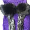 Продаю: Перчатки высокие новые женские кожаные чёрные Versace Италия размер средний S М 46 44 или 7 - 7,5 - 8 кожа натуральная мех двойной лиса песец...
