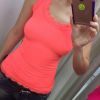 Продаю: Майка топ новая женская летняя оранжевая Liu Jo размер М 46 44 ткань мягкая с кружевом по краям пришито цвет оранж футболка корсет блуза блузка...