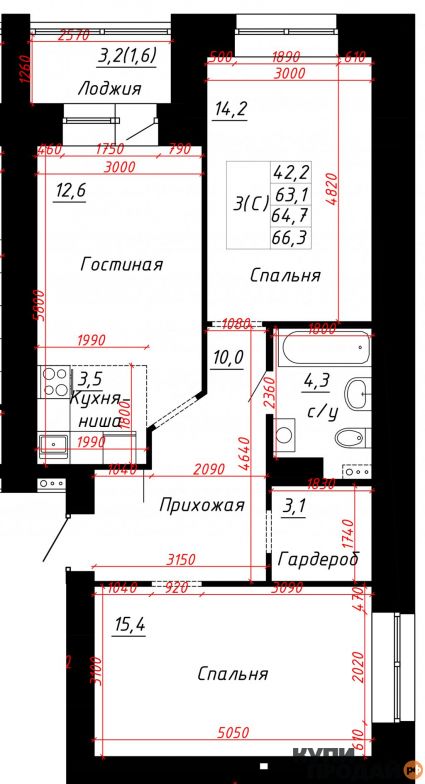 Продаю: 3 комн. квартиру, Барнаул, Павловский тракт, 60б в Барнауле