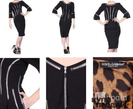Продаю: Платье футляр по фигуре новое чёрное тёплое корсетное вечернее нарядное Dolce&Gabbana Италия оригинал 1 первая линия подиум подиумное размер 42 S...