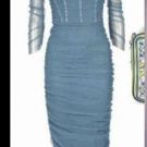 Продаю: Платье футляр по фигуре с рукавами новое женское серое вечернее коктельное нарядное корсетное Dolce&Gabbana Италия оригинал размер S 42 44 ita 38...